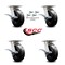 Service Caster 6 Inch Kingpinless Phenolic Wheel Swivel Caster Set with Brakes and Swivel Locks SCC-KP30S620-PHR-SLB-BSL-4 - alternate 6